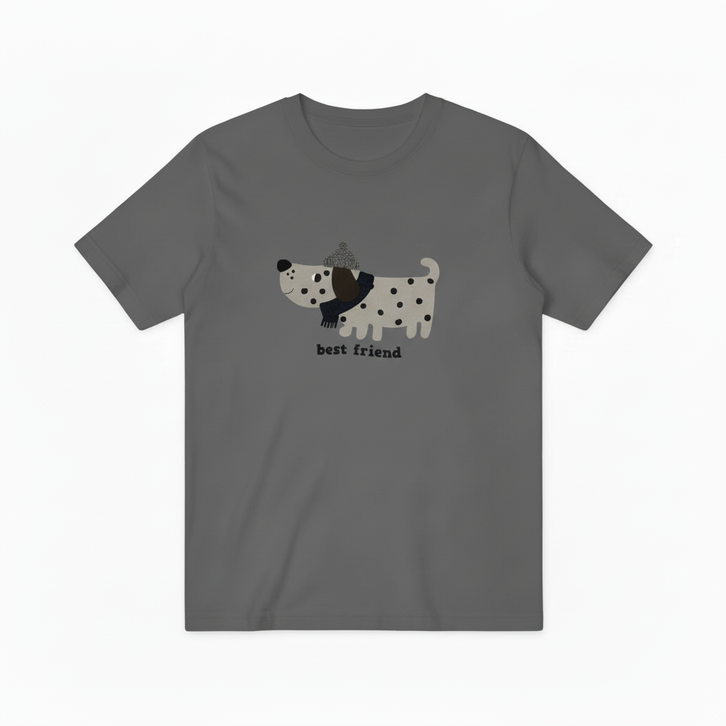 Best Friend Spotty Dog Graphic Tee Cute Dog Lover Gift T7062