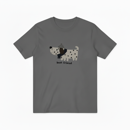 Best Friend Spotty Dog Graphic Tee Cute Dog Lover Gift T7062