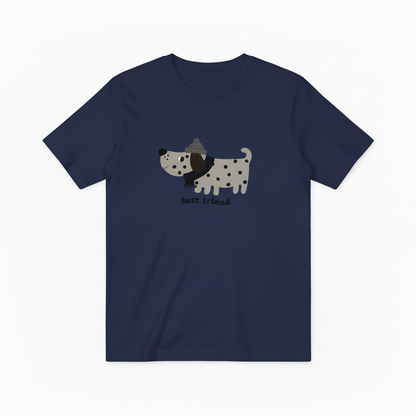 Best Friend Spotty Dog Graphic Tee Cute Dog Lover Gift T7062