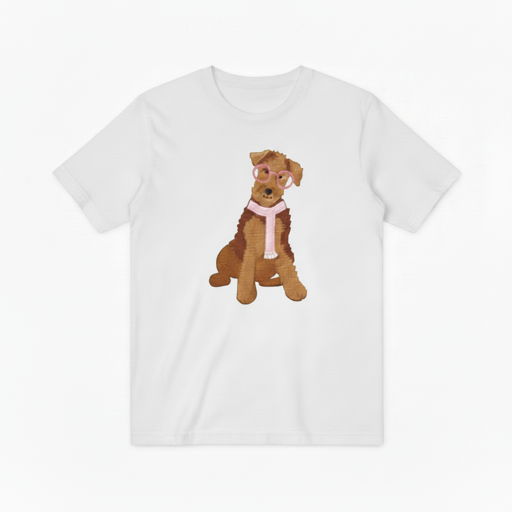 Airedale Terrier Graphic Tee Chic Dog Lover Gift T7063