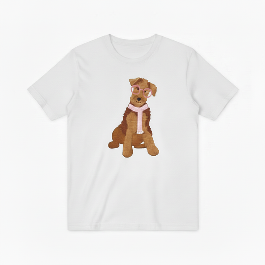 Airedale Terrier Graphic Tee Chic Dog Lover Gift T7063