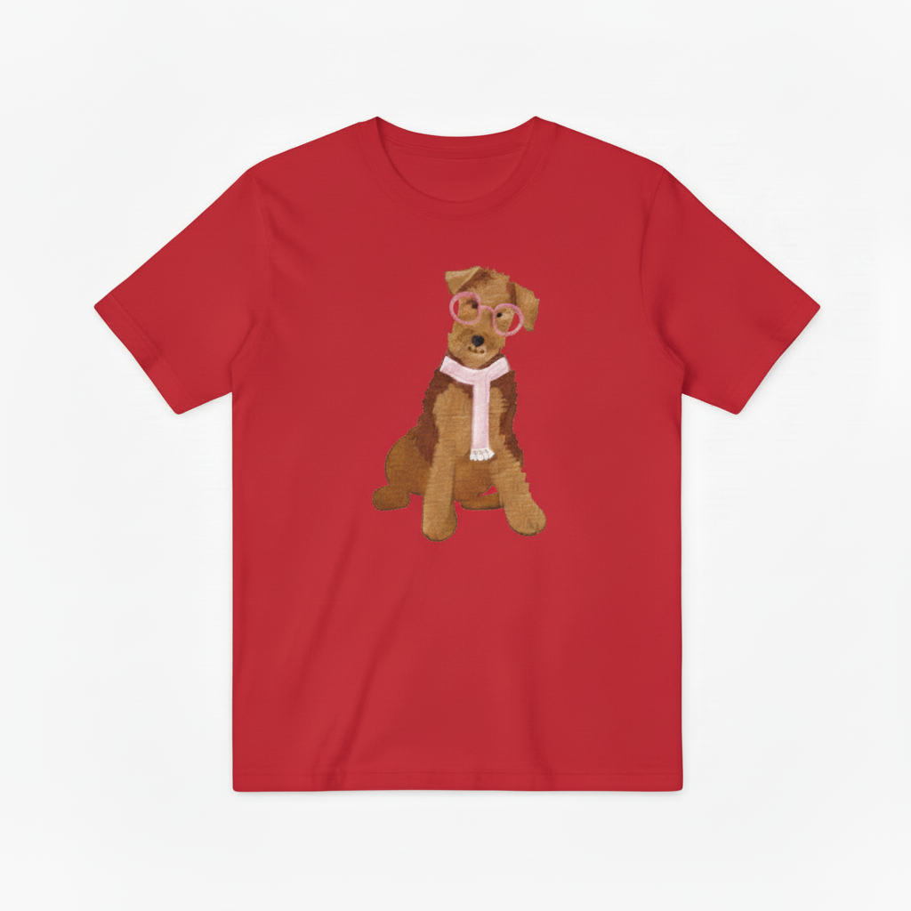 Airedale Terrier Graphic Tee Chic Dog Lover Gift T7063