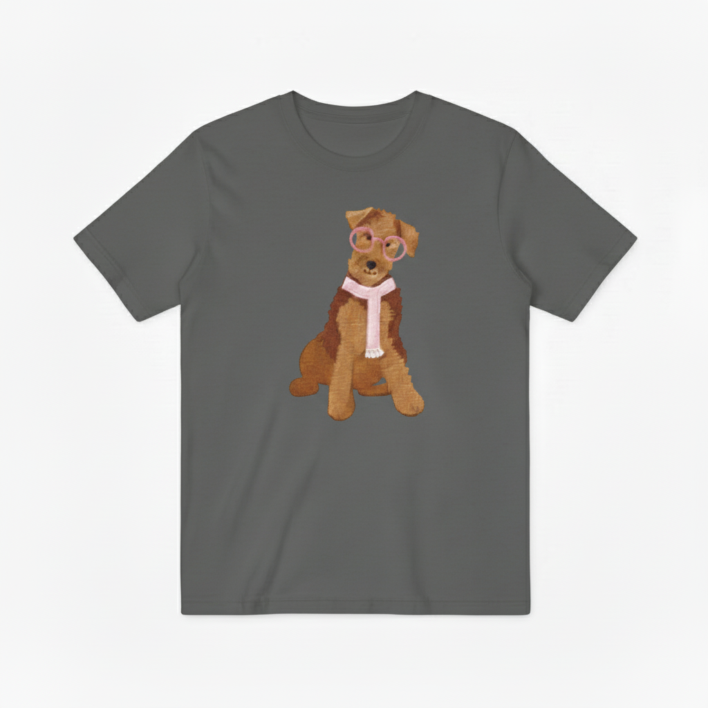 Airedale Terrier Graphic Tee Chic Dog Lover Gift T7063