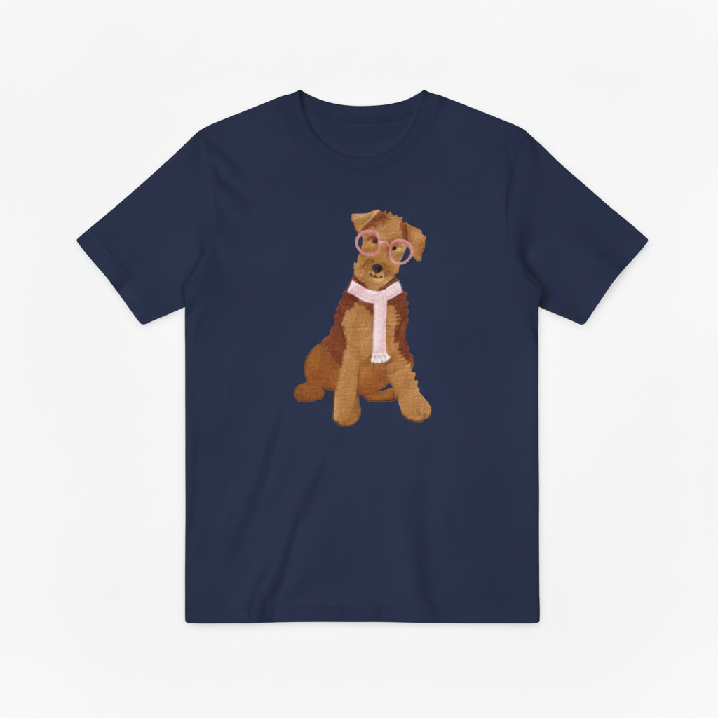 Airedale Terrier Graphic Tee Chic Dog Lover Gift T7063