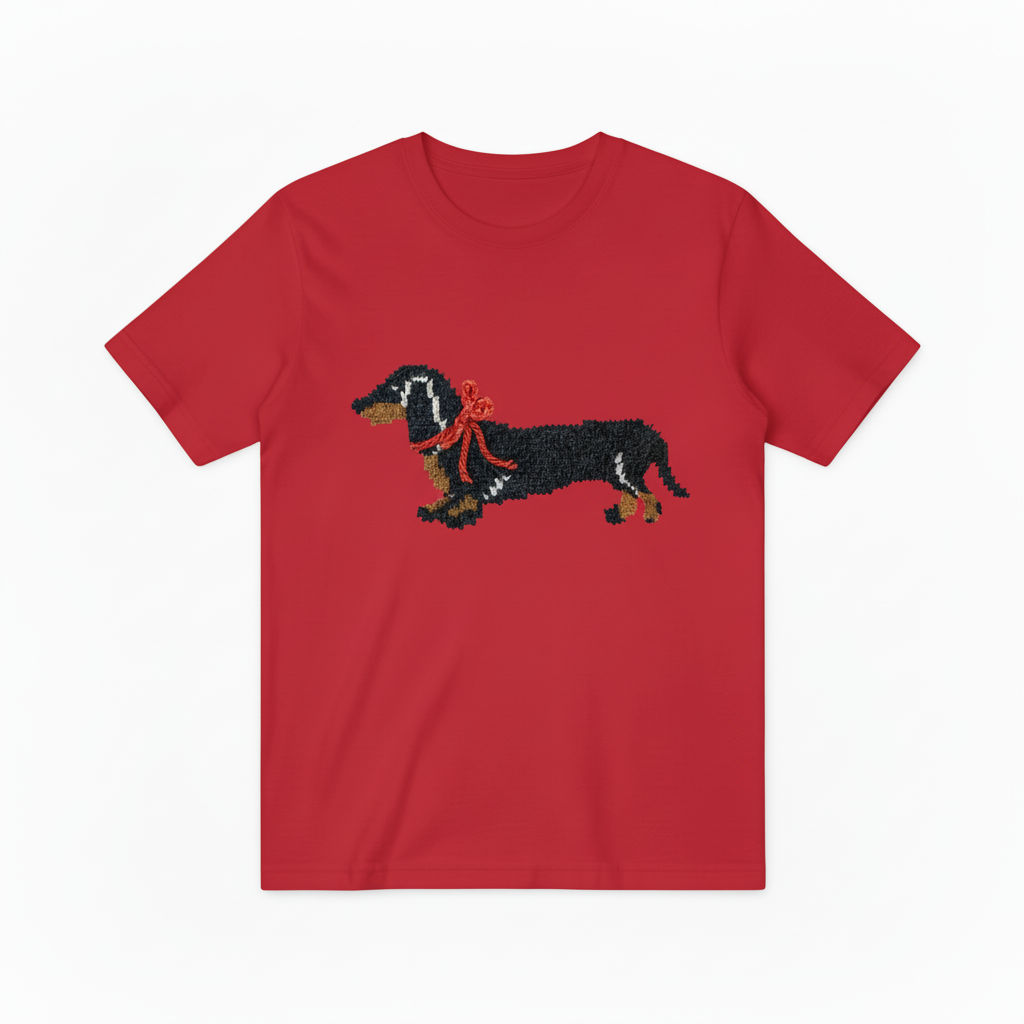 Dachshund Graphic Sweater Fair Isle Knit Dog Lover Gift T7068