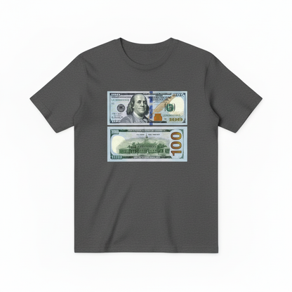 100 Dollar Bill Design - Dark Gray