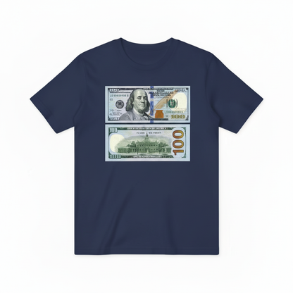 100 Dollar Bill Design - Navy Blue