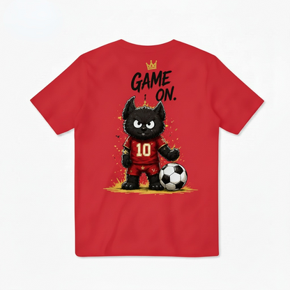 Game On King Cat Soccer Graphic Tee