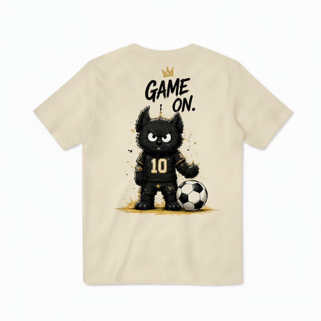 Game On King Cat Soccer Graphic Tee