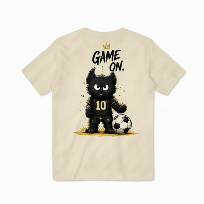Game On King Cat Soccer Graphic Tee