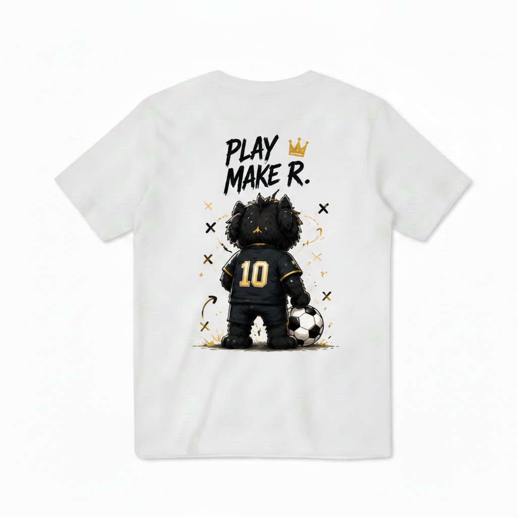 Playmaker King Cat Soccer Graphic Tee