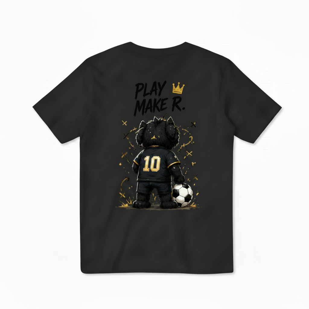 Playmaker King Cat Soccer Graphic Tee