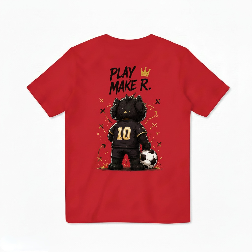 Playmaker King Cat Soccer Graphic Tee