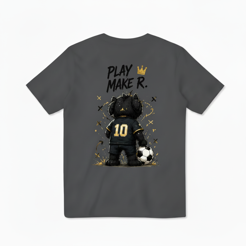 Playmaker King Cat Soccer Graphic Tee