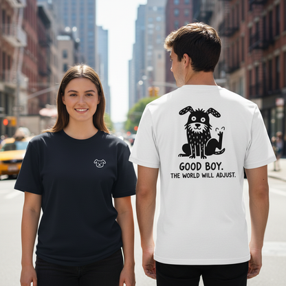 Good Boy. The World Will Adjust. Tee