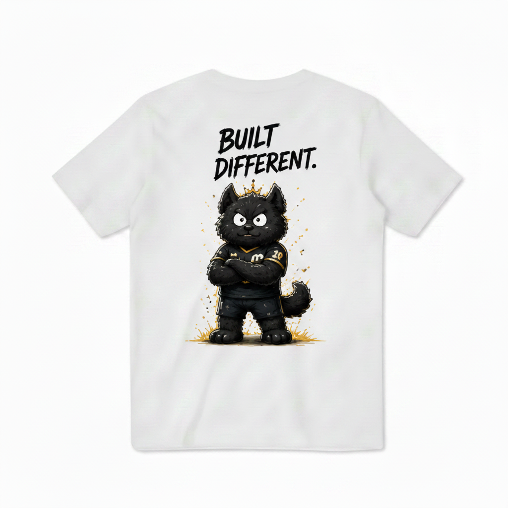 Built Different King Cat Soccer Graphic Tee