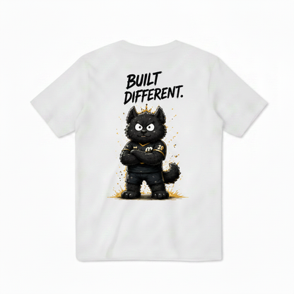 Built Different King Cat Soccer Graphic Tee