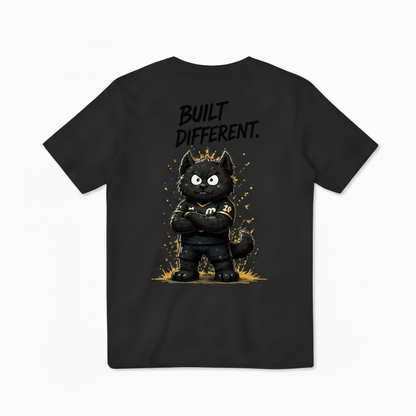 Built Different King Cat Soccer Graphic Tee
