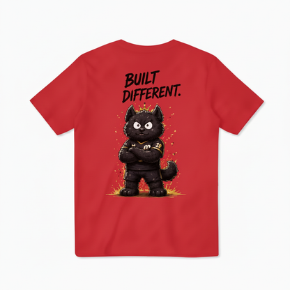 Built Different King Cat Soccer Graphic Tee