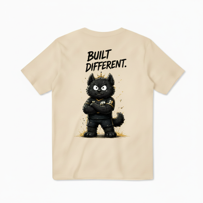 Built Different King Cat Soccer Graphic Tee