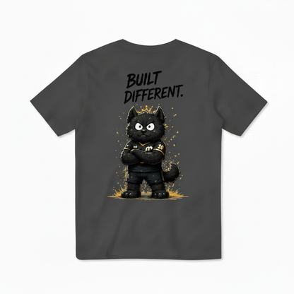Built Different King Cat Soccer Graphic Tee