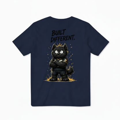 Built Different King Cat Soccer Graphic Tee