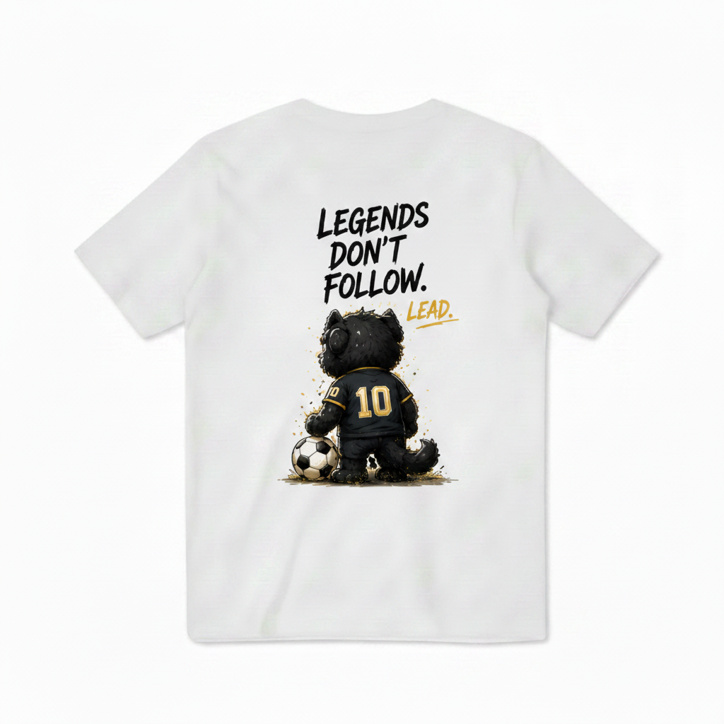 Legends Don't Follow King Cat Soccer Graphic Tee