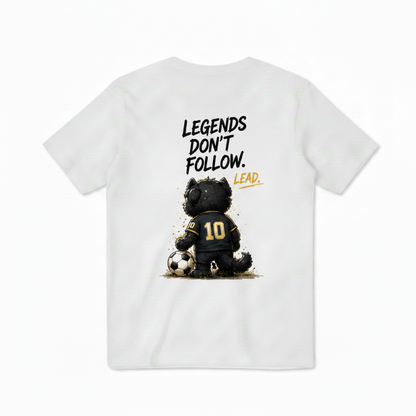 Legends Don't Follow King Cat Soccer Graphic Tee