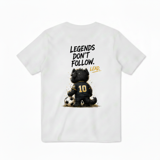 Legends Don't Follow King Cat Soccer Graphic Tee