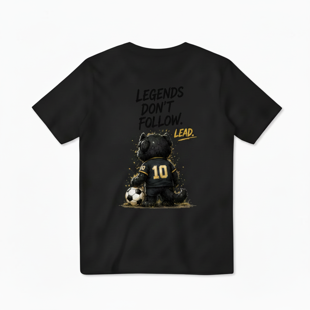 Legends Don't Follow King Cat Soccer Graphic Tee
