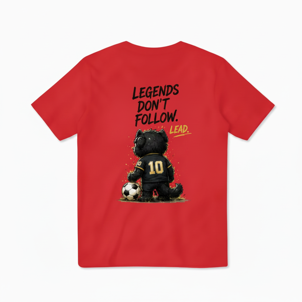 Legends Don't Follow King Cat Soccer Graphic Tee