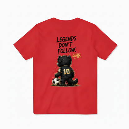 Legends Don't Follow King Cat Soccer Graphic Tee