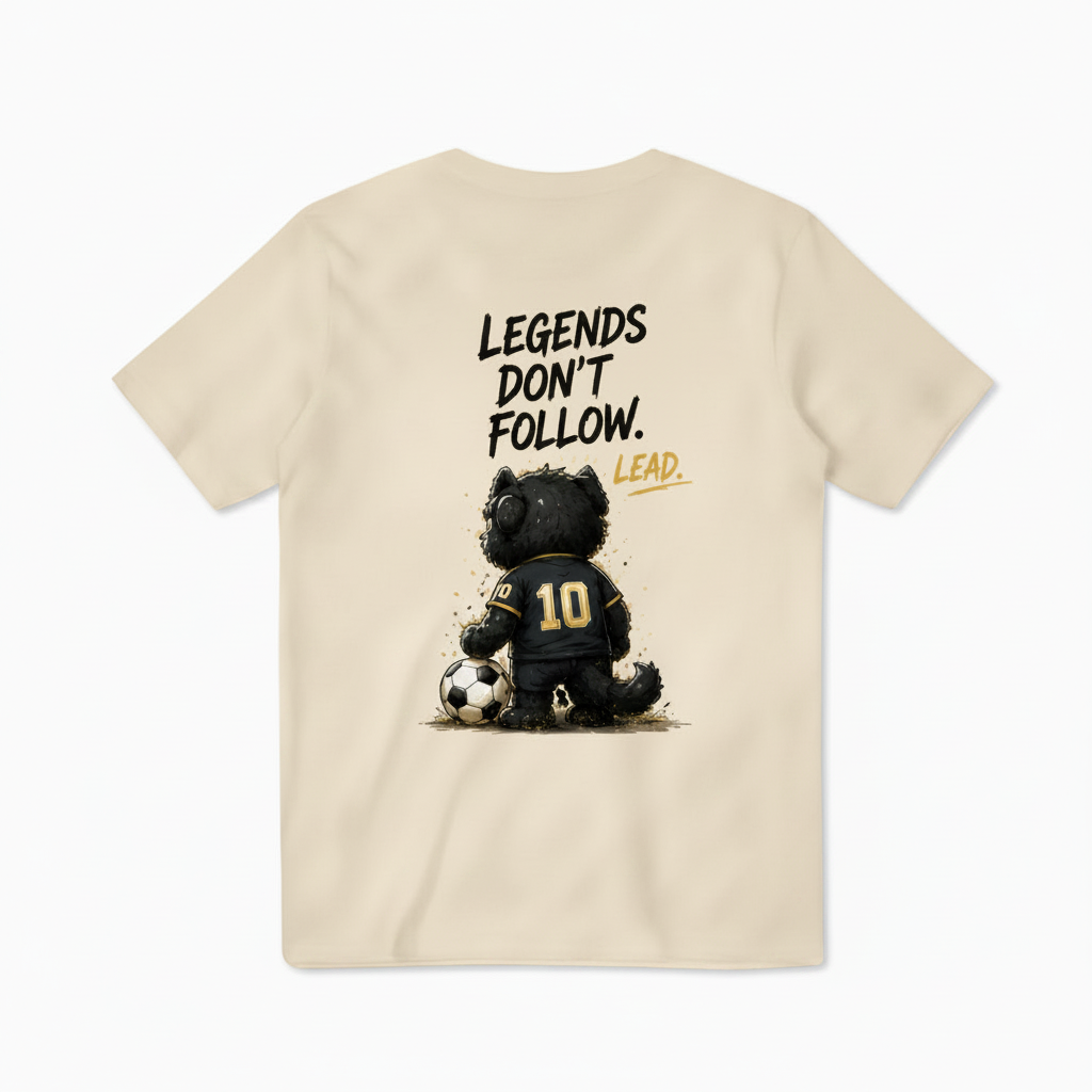 Legends Don't Follow King Cat Soccer Graphic Tee