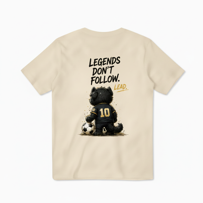 Legends Don't Follow King Cat Soccer Graphic Tee