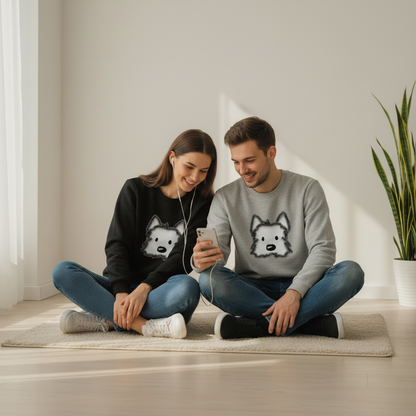 Adorable Puppy Face Dog Lover Crewneck C1013