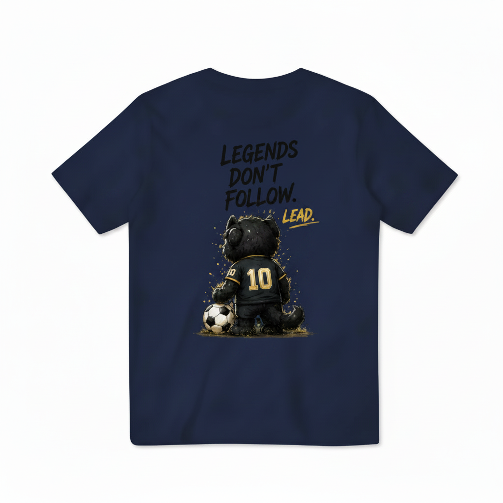 Legends Don't Follow King Cat Soccer Graphic Tee