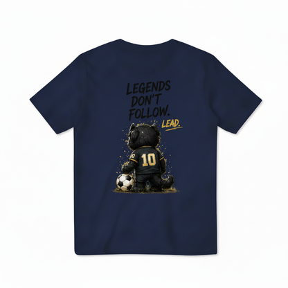 Legends Don't Follow King Cat Soccer Graphic Tee