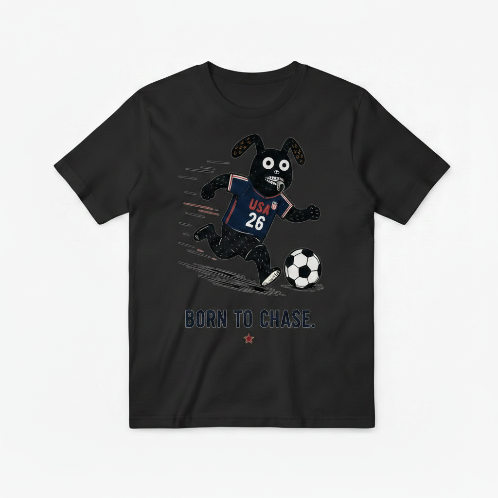 Born to Chase Funny Soccer USA Graphic Tee