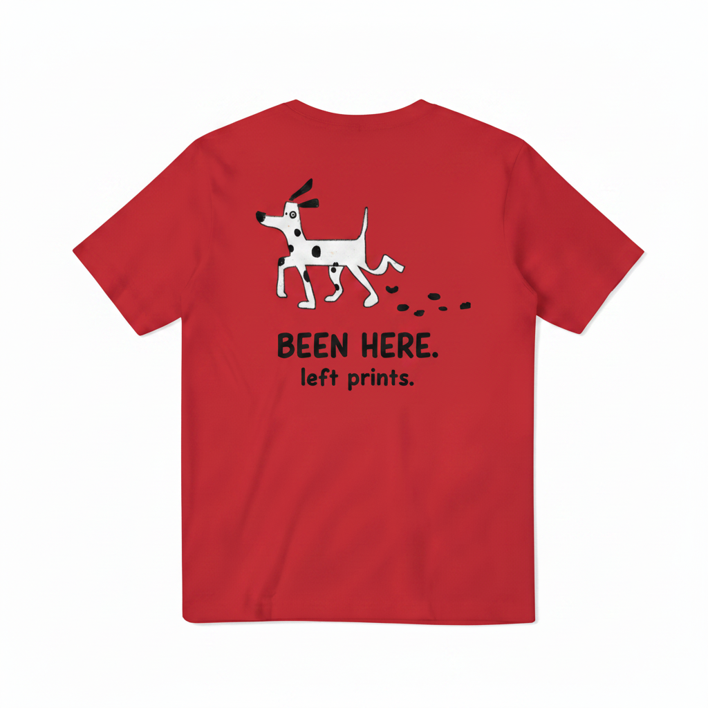 Been Here. Left Prints. Tee