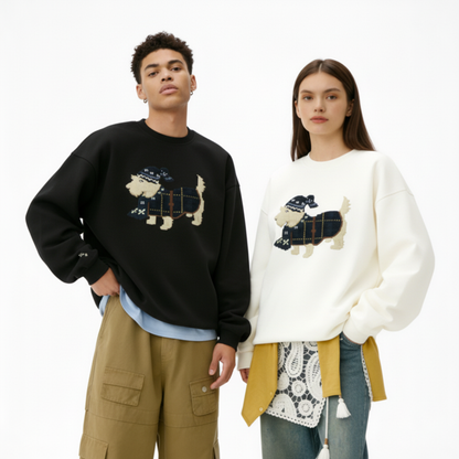 West Highland Terrier Holiday Pixel Dog Crewneck C1059