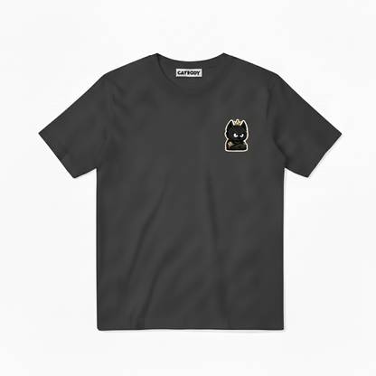Train Focus Win King Cat Soccer Graphic Tee