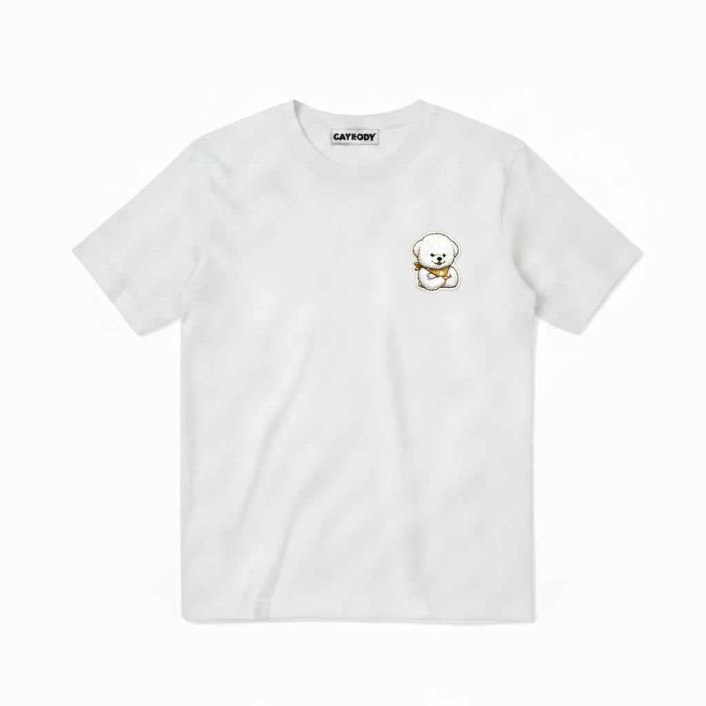 The Work Never Stops Fluffy Dog Soccer Graphic Tee