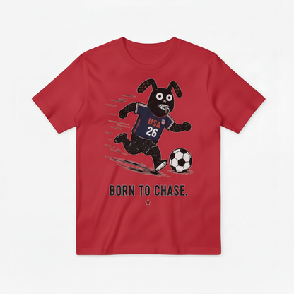 Born to Chase Funny Soccer USA Graphic Tee