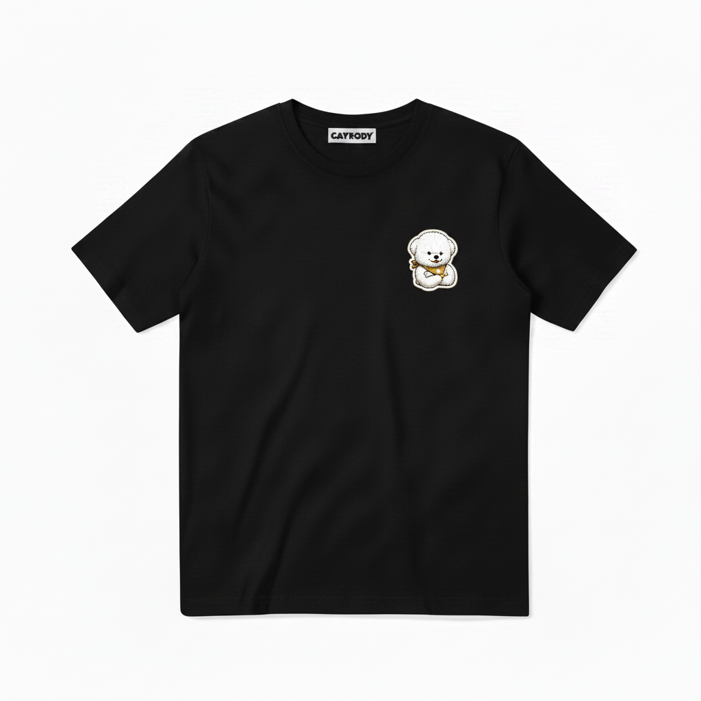 The Work Never Stops Fluffy Dog Soccer Graphic Tee