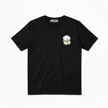 The Work Never Stops Fluffy Dog Soccer Graphic Tee
