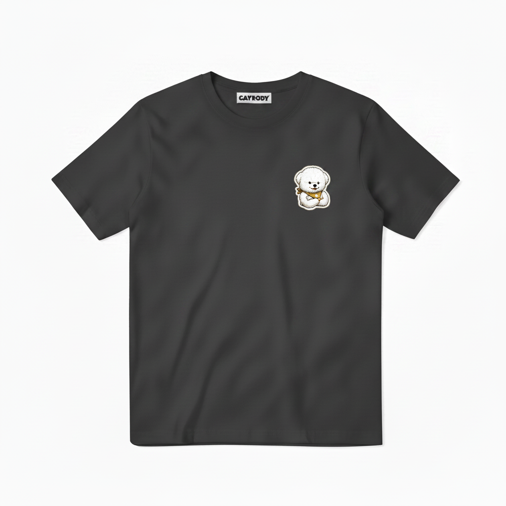 The Work Never Stops Fluffy Dog Soccer Graphic Tee
