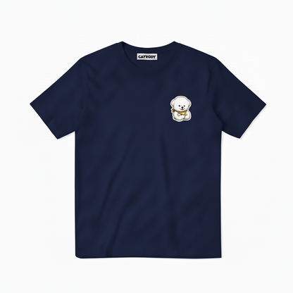 The Work Never Stops Fluffy Dog Soccer Graphic Tee