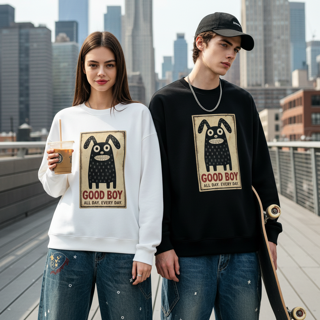 Good Boy All Day Vintage Crewneck C1124