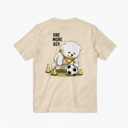 One More Rep Fluffy Dog Soccer Graphic Tee