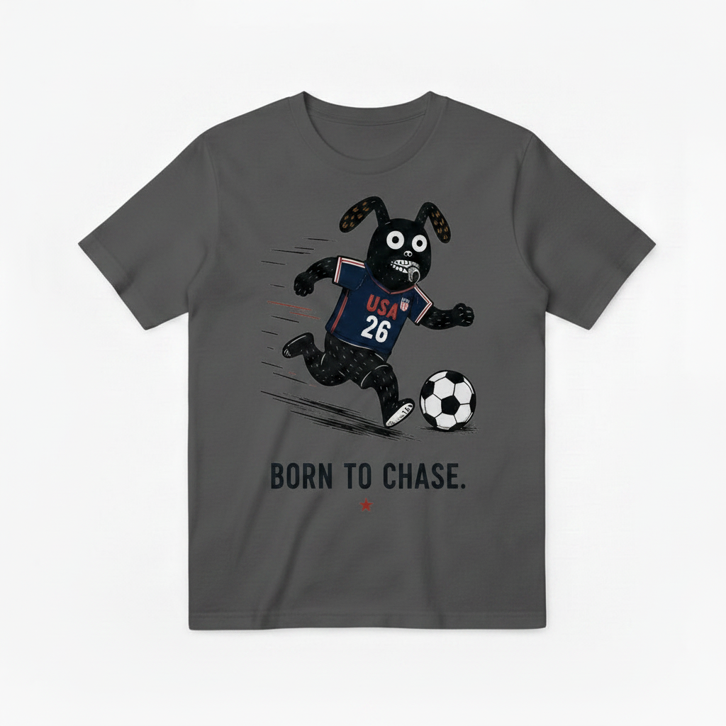 Born to Chase Funny Soccer USA Graphic Tee